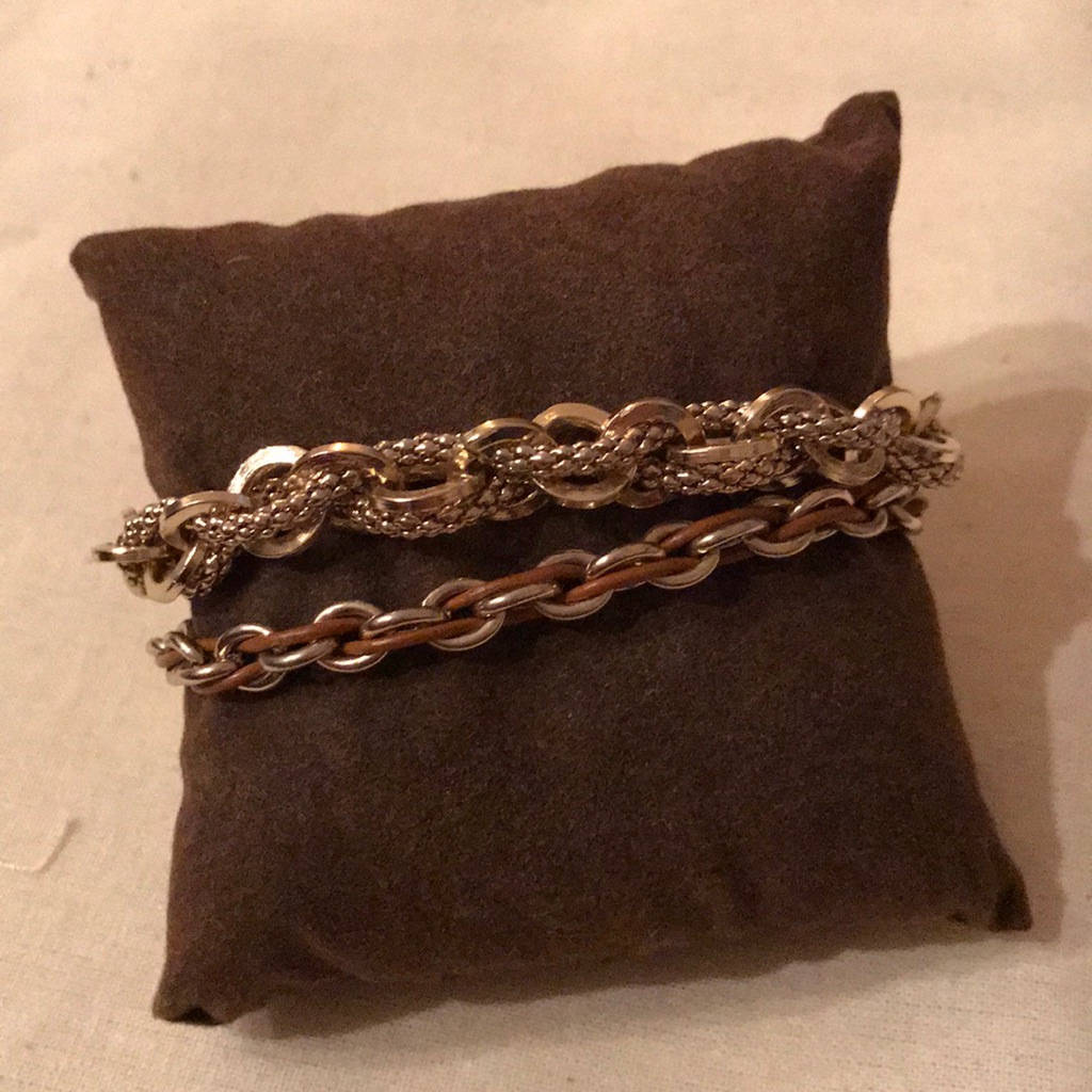 Golden/Leather Wrap Bracelet From Nordstrom